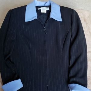 Jessica Howard black with blue stripes blazer